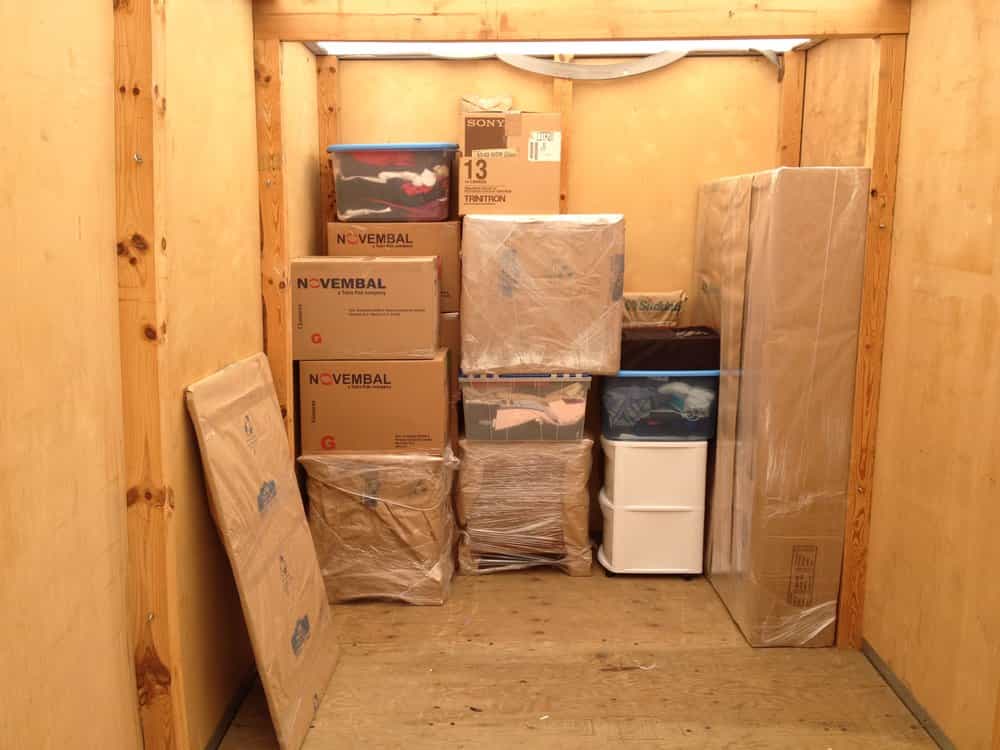 Loaded moving container