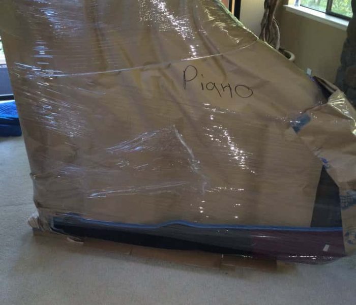 Baby Grand's first prep of protection before handling.