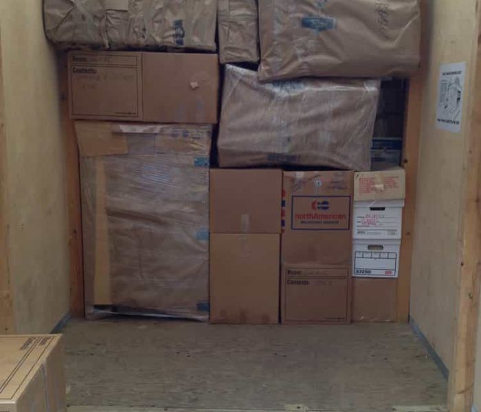 Pyramid loading and stacking a POD for cross country moving.