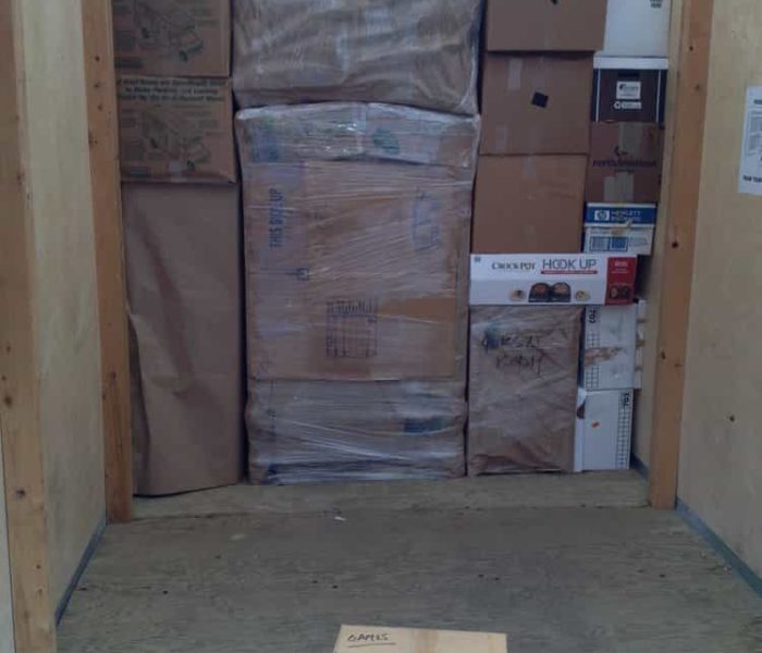 Pyramid loading and stacking a POD for cross country moving.